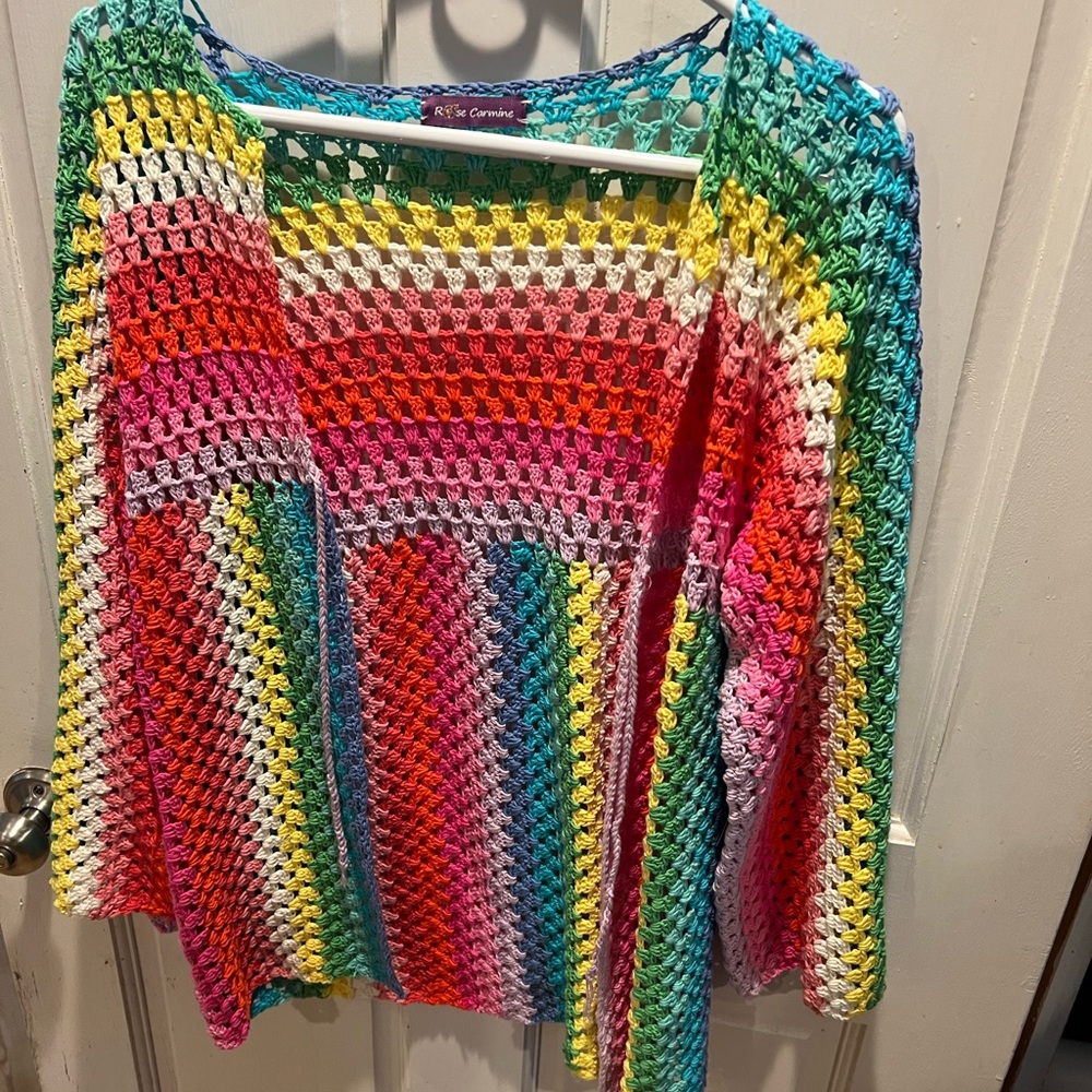 Colorful Crochet Cardigan